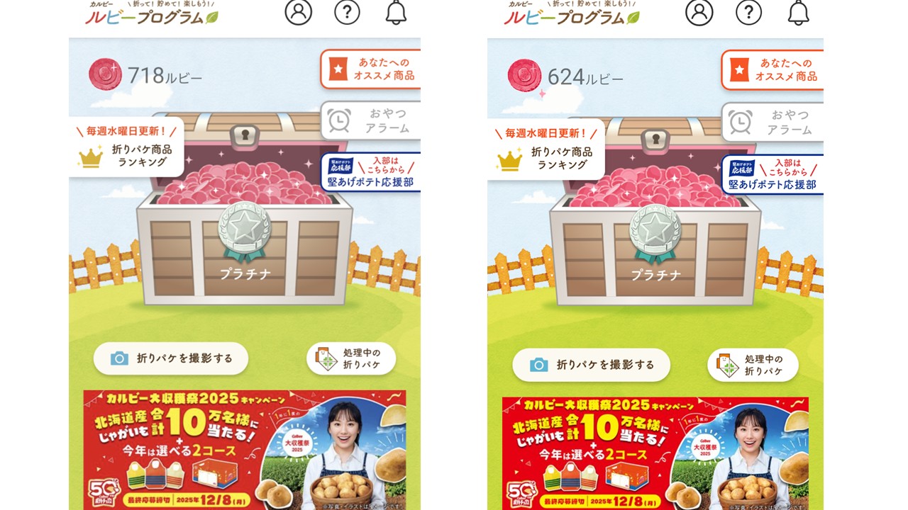 カルビー大収穫祭2025第7回応募後ルビー